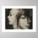 Search for unique womens posters Black and white