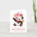 Search for panda valentines day cards Watercolor
