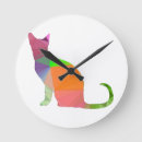 Search for animal silhouette clocks Cat