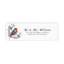 Search for winter bird return address labels Watercolor