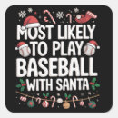 Search for play baseball stickers Santa