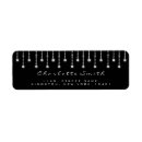 Search for black and silver glitter return address labels White