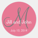 Search for pink save the date stickers Initial