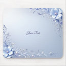 Search for blue flowers mousepads Ornate