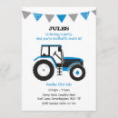 Search for tractor party invitations Blue