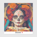 Search for day of the dead face stickers Catrina