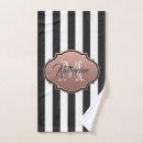 Search for black and white stripes monogram bath towels Pattern