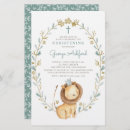 Search for lion christening invitations Watercolor