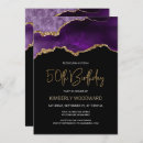 Search for purple and gold 50th birthday invitations Glitter