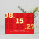 Search for red gold save the dates Chic