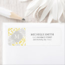 Search for yellow grey return address labels Floral