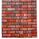 Search for brick wall shower curtains Red