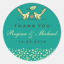 Search for love bird wedding stickers Vintage