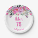 Search for 75th birthday paper plates Pink