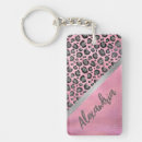 Search for pink leopard print key rings Girly