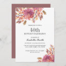 Search for autumn birthday invitations Burgundy