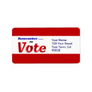 Search for vote return address labels Political