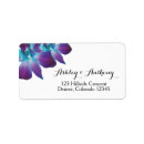 Search for blue orchid return address labels Floral