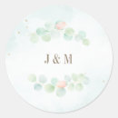 Search for floral wreath monogram wedding stickers Peach