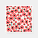 Search for poppy flower napkins Red