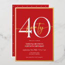 Search for red white gold invitations Typography