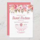 Search for coral sweet 16 invitations Peach