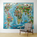 Search for world map tapestries Earth