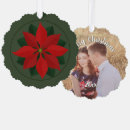 Search for poinsettia christmas tree decorations Red and green