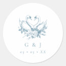 Search for swan wedding stickers Blue