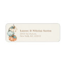 Search for fall baby shower return address labels White pumpkin
