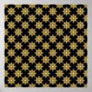 Search for flowers gold posters Black