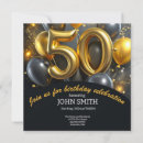 Search for golden birthday invitations Black