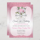 Search for pretty pink white sweet 16 invitations For her