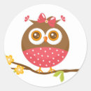 Search for cute cartoon owl stickers Pink