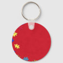 Search for autism educate key rings Heart