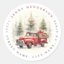 Search for vintage red truck stickers Traditional