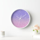 Search for pink glitter clocks Ombre