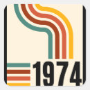 Search for made in 1974 stickers Retro