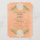 Search for peach daisy wedding invitations White