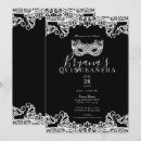 Search for black and white masquerade ball invitations Elegant