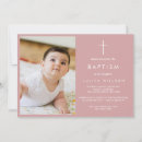 Search for dusty pink christening invitations Girl