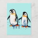 Search for penguin cartoon postcards Wildlife