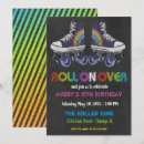 Search for rollerskate birthday invitations Neon