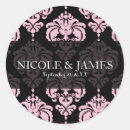 Search for pink damask baby shower stickers Party