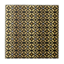 Search for black and gold geometric pattern tiles Luxury