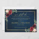 Search for change of plans wedding invitations Navy blue