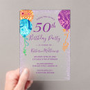 Search for aqua birthday invitations Purple