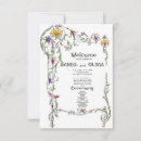 Search for wildflower wedding programs Watercolor floral