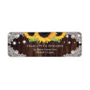 Search for wood lace return address labels Sunflower