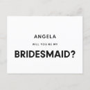 Search for will you be my bridesmaid postcards Elegant